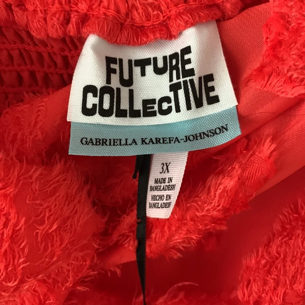 Future Collective Vibrant Orange Puff Sleeve Dress